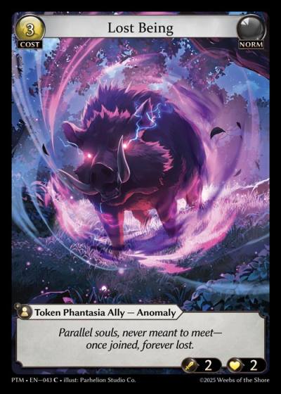 Lost Being PTM-EN-043-Foil-Common (C) - Phantom Monarchs - Grand Archive Card