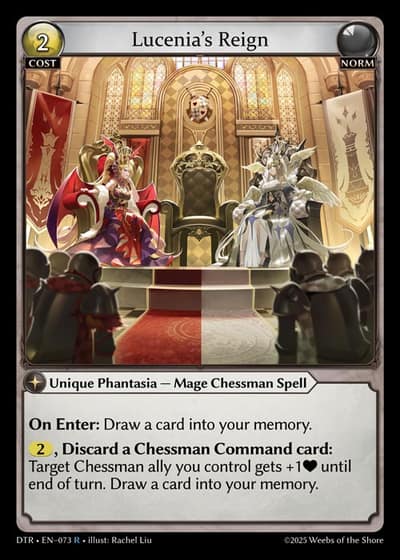 Lucenia's Reign DTR-EN-073-Foil-Rare (R) - Distorted Reflections - Grand Archive Card