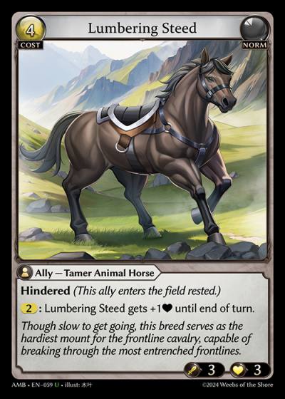 Lumbering Steed AMB-EN-059-Normal-Uncommon (U) - Mortal Ambition - Grand Archive Card