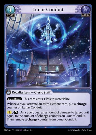 Lunar Conduit RDOA-EN-009-Foil-Super Rare (SR) - Radiant Origins: Armaments - Grand Archive Card