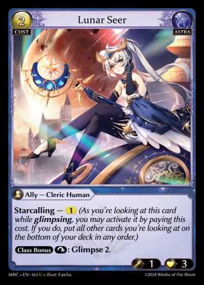 Lunar Seer MRC-EN-163-Foil-Uncommon (U) - Mercurial Heart - Grand Archive Card