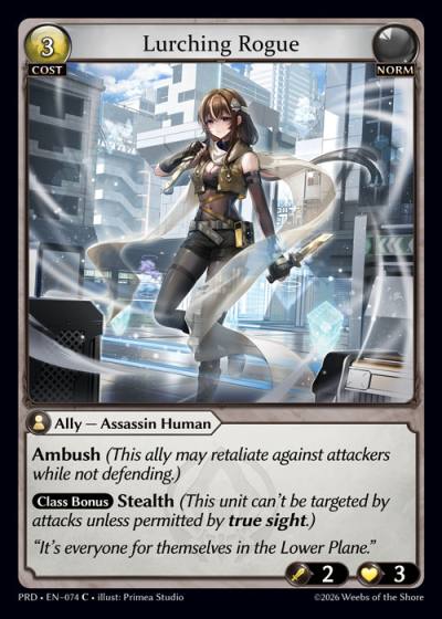 Lurching Rogue PRD-EN-074-Foil-Common (C) - .asphodel/paradise - Grand Archive Card