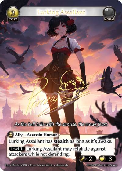 Lurking Assailant P24-EN-045-Normal-Collector Promo Rare (CPR) - Promotional 2024 - Grand Archive Card