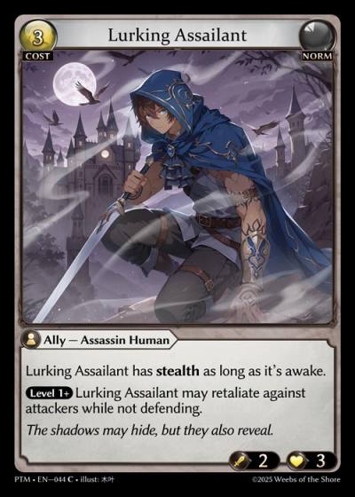 Lurking Assailant PTM-EN-044-Foil-Common (C) - Phantom Monarchs - Grand Archive Card