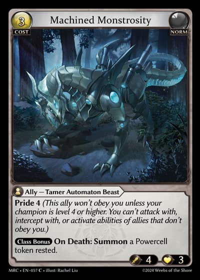 Machined Monstrosity MRC-EN-057-Foil-Common (C) - Mercurial Heart - Grand Archive Card