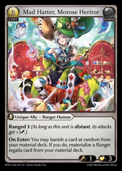 Mad Hatter, Morose Heritor DTR-EN-075-Foil-Rare (R) - Distorted Reflections - Grand Archive Card
