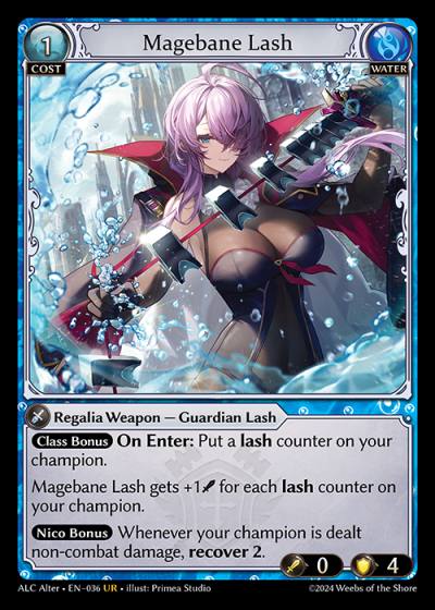 Magebane Lash ALC Alter-EN-036-Foil-Ultra Rare (UR) - Alchemical Revolution Alter Edition - Grand Archive Card