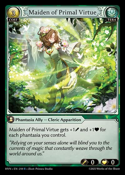 Maiden of Primal Virtue HVN-EN-210-Foil-Rare (R) - Abyssal Heaven - Grand Archive Card