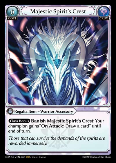 Majestic Spirit's Crest DOA 1st-EN-063-Foil-Ultra Rare (UR) - Dawn of Ashes First Edition - Grand Archive Card