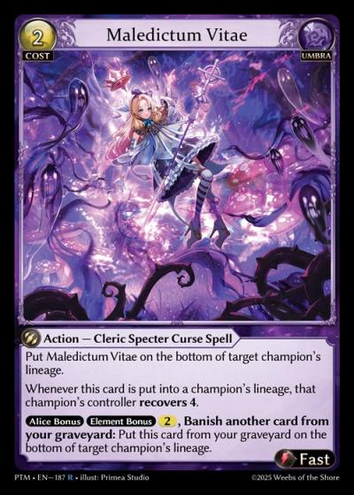 Maledictum Vitae PTM-EN-187-Foil-Rare (R) - Phantom Monarchs - Grand Archive Card