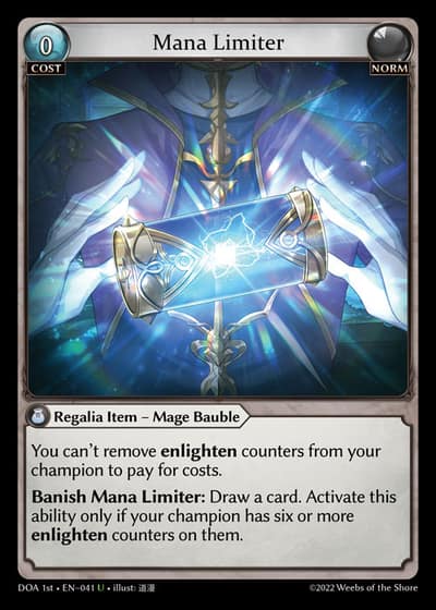 Mana Limiter DOA 1st-EN-041-Foil-Uncommon (U) - Dawn of Ashes First Edition - Grand Archive Card