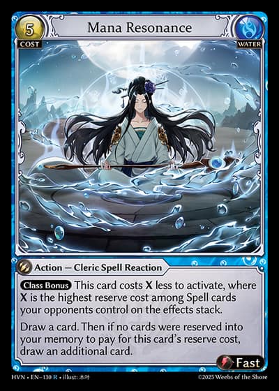 Mana Resonance HVN-EN-130-Foil-Rare (R) - Abyssal Heaven - Grand Archive Card