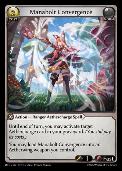 Manabolt Convergence DTR-EN-077-Foil-Rare (R) - Distorted Reflections - Grand Archive Card