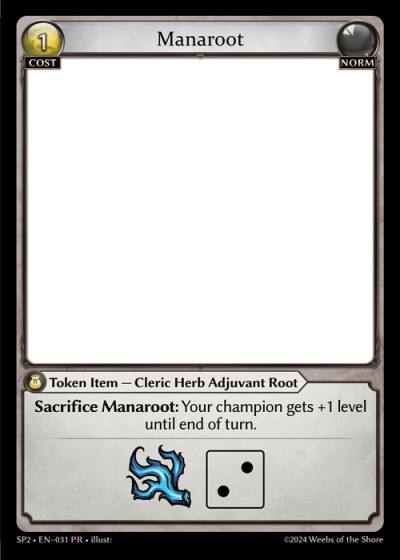 Manaroot SP2-EN-031-Normal-Promotional Rare (PR) - Supporter Pack 2 - Grand Archive Card