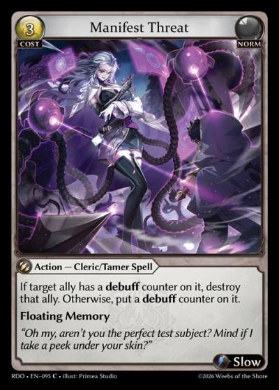 Manifest Threat RDO-EN-095-Foil-Common (C) - Radiant Origins - Grand Archive Card