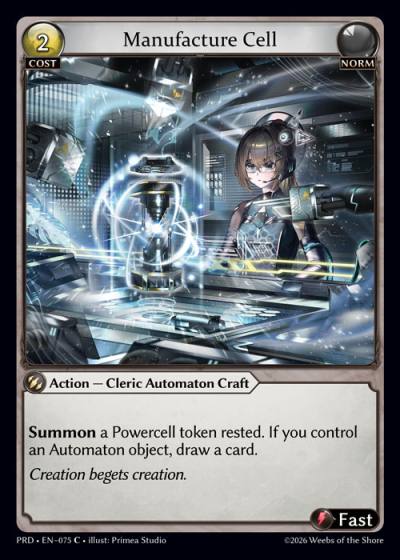 Manufacture Cell PRD-EN-075-Foil-Common (C) - .asphodel/paradise - Grand Archive Card