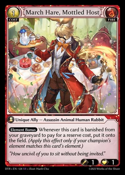 March Hare, Mottled Host DTR-EN-128-Foil-Super Rare (SR) - Distorted Reflections - Grand Archive Card