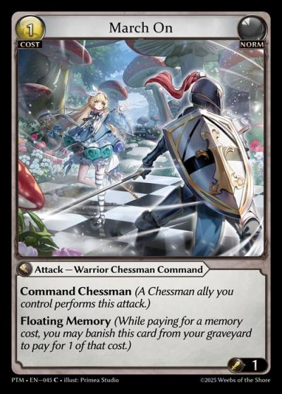 March On PTM-EN-045-Foil-Common (C) - Phantom Monarchs - Grand Archive Card