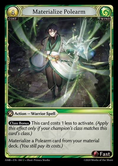 Materialize Polearm AMB-EN-184-Normal-Uncommon (U) - Mortal Ambition - Grand Archive Card
