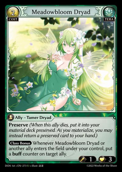 Meadowbloom Dryad DOA 1st-EN-273-Foil-Uncommon (U) - Dawn of Ashes First Edition - Grand Archive Card