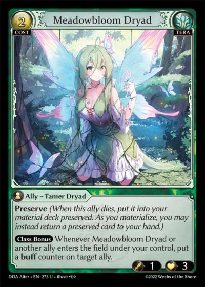 Meadowbloom Dryad DOA Alter-EN-273-Normal-Uncommon (U) - Dawn of Ashes Alter Edition - Grand Archive Card