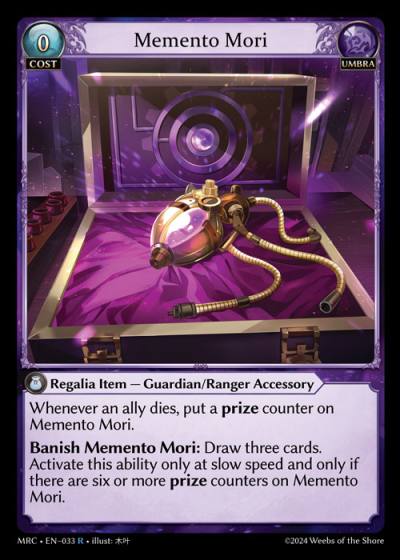 Memento Mori MRC-EN-033-Normal-Rare (R) - Mercurial Heart - Grand Archive Card