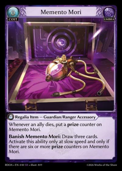 Memento Mori RDOA-EN-010-Foil-Super Rare (SR) - Radiant Origins: Armaments - Grand Archive Card