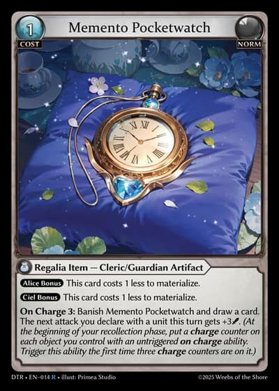 Memento Pocketwatch DTR-EN-014-Foil-Rare (R) - Distorted Reflections - Grand Archive Card