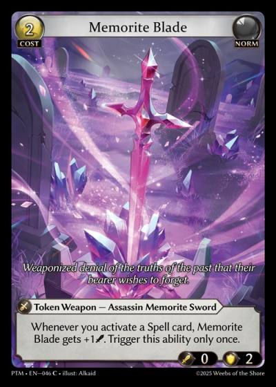 Memorite Blade PTM-EN-046-Foil-Common (C) - Phantom Monarchs - Grand Archive Card