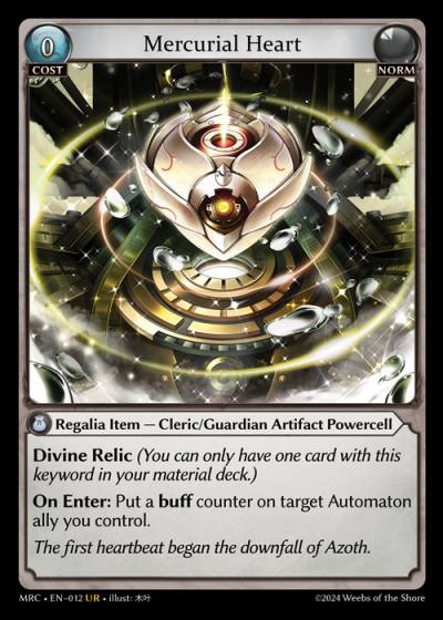 Mercurial Heart MRC-EN-012-Foil-Ultra Rare (UR) - Mercurial Heart - Grand Archive Card