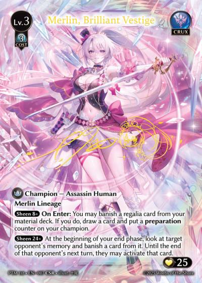 Merlin, Brilliant Vestige PTM 1st-EN-007-Foil-Common (C) - Phantom Monarchs First Edition - Grand Archive Card
