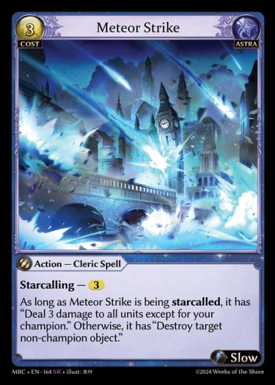 Meteor Strike MRC-EN-164-Foil-Super Rare (SR) - Mercurial Heart - Grand Archive Card