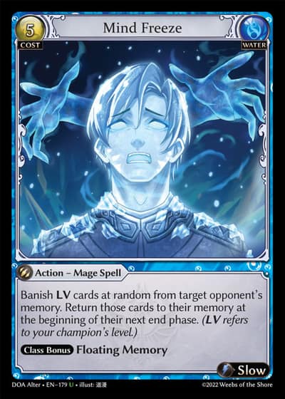 Mind Freeze DOA Alter-EN-179-Foil-Uncommon (U) - Dawn of Ashes Alter Edition - Grand Archive Card