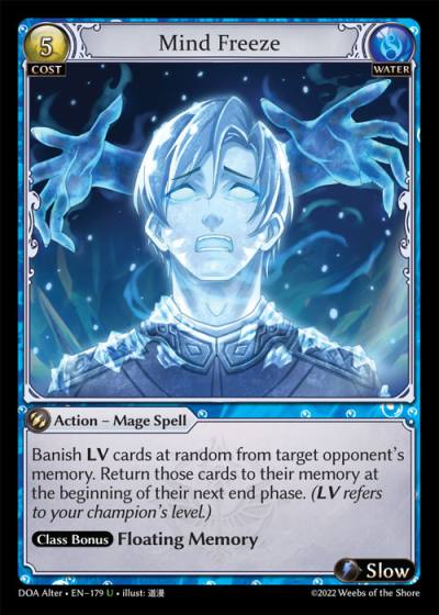 Mind Freeze DOA Alter-EN-179-Normal-Uncommon (U) - Dawn of Ashes Alter Edition - Grand Archive Card