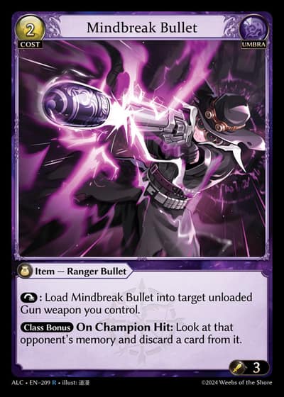 Mindbreak Bullet ALC-EN-209-Foil-Rare (R) - Alchemical Revolution - Grand Archive Card
