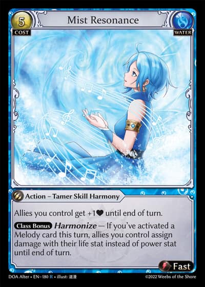 Mist Resonance DOA Alter-EN-180-Foil-Rare (R) - Dawn of Ashes Alter Edition - Grand Archive Card