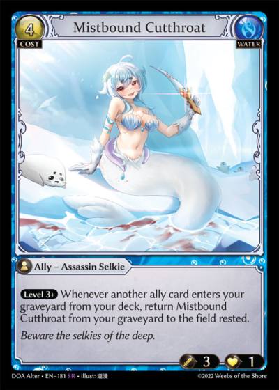 Mistbound Cutthroat DOA Alter-EN-181-Normal-Super Rare (SR) - Dawn of Ashes Alter Edition - Grand Archive Card