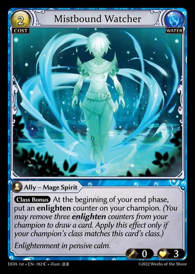 Mistbound Watcher DOA 1st-EN-182-Foil-Common (C) - Dawn of Ashes First Edition - Grand Archive Card