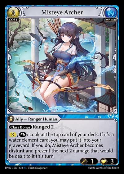 Misteye Archer HVN-EN-131-Foil-Rare (R) - Abyssal Heaven - Grand Archive Card