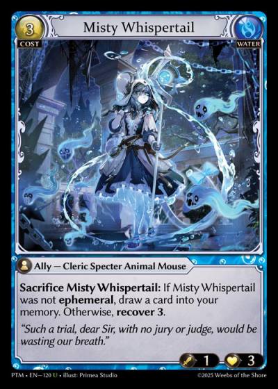 Misty Whispertail PTM-EN-120-Foil-Uncommon (U) - Phantom Monarchs - Grand Archive Card