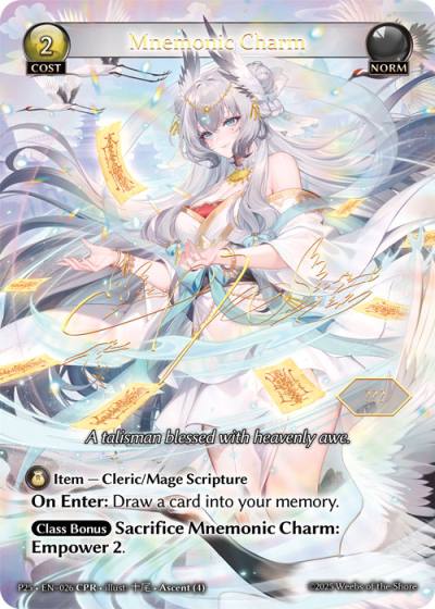 Mnemonic Charm P25-EN-026-Normal-Collector Promo Rare (CPR) - Promotional 2025 - Grand Archive Card