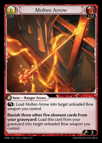 Molten Arrow AMB-EN-112-Normal-Uncommon (U) - Mortal Ambition - Grand Archive Card