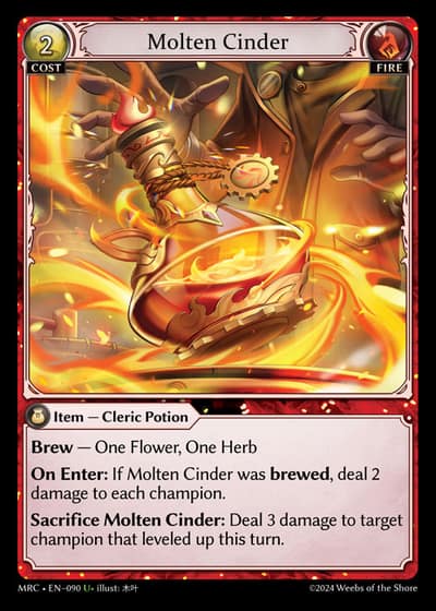 Molten Cinder MRC-EN-090-Foil-Uncommon (U) - Mercurial Heart - Grand Archive Card