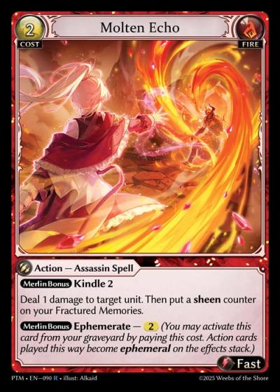Molten Echo PTM-EN-090-Foil-Rare (R) - Phantom Monarchs - Grand Archive Card