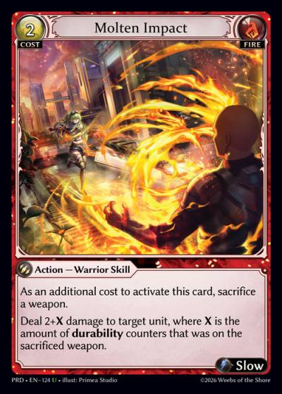 Molten Impact PRD-EN-124-Foil-Uncommon (U) - .asphodel/paradise - Grand Archive Card