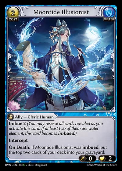 Moontide Illusionist HVN-EN-133-Foil-Uncommon (U) - Abyssal Heaven - Grand Archive Card