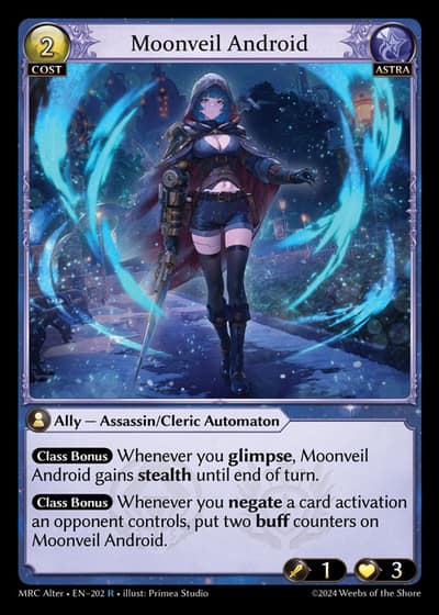 Moonveil Android MRC Alter-EN-202-Foil-Rare (R) - Mercurial Heart Alter Edition - Grand Archive Card