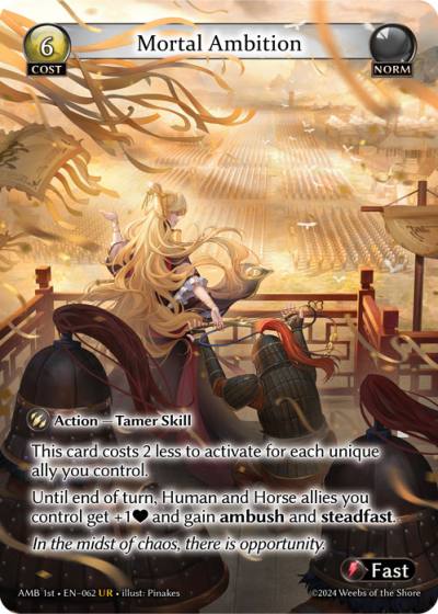 Mortal Ambition AMB 1st-EN-062-Normal-Ultra Rare (UR) - Mortal Ambition First Edition - Grand Archive Card