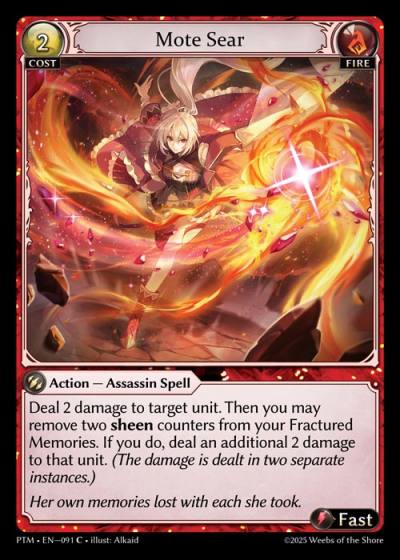 Mote Sear PTM-EN-091-Foil-Common (C) - Phantom Monarchs - Grand Archive Card