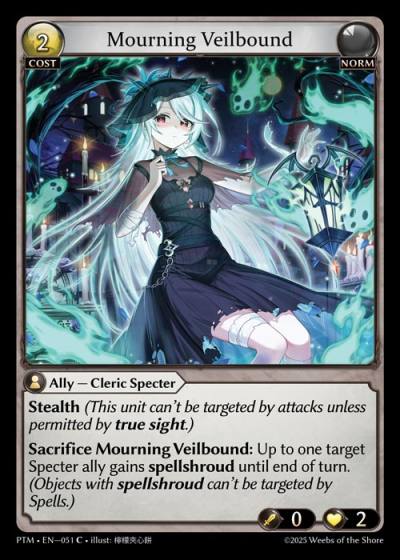 Mourning Veilbound PTM-EN-051-Foil-Common (C) - Phantom Monarchs - Grand Archive Card